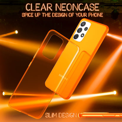 NALIA Neon Silikonhülle für Samsung Galaxy A53 – Knallige Signal-Farbe & Linsenschutz – VIBE (Transparentes Case) – Marke aus Berlin