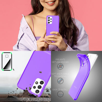 NALIA Neon Silikonhülle für Samsung Galaxy A53 – Knallige Signal-Farbe & Linsenschutz – VIBE (Transparentes Case) – Marke aus Berlin