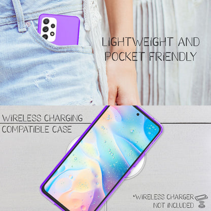 NALIA Neon Silikonhülle für Samsung Galaxy A53 – Knallige Signal-Farbe & Linsenschutz – VIBE (Transparentes Case) – Marke aus Berlin