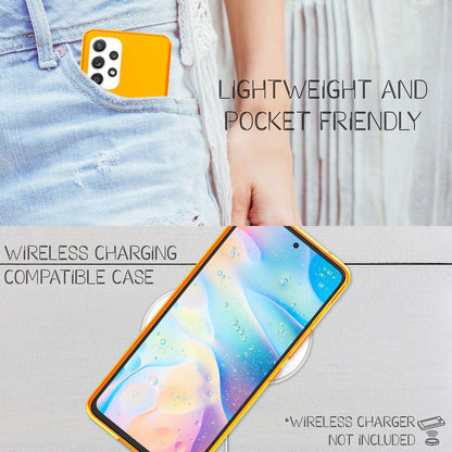 NALIA Neon Silikonhülle für Samsung Galaxy A53 – Knallige Signal-Farbe & Linsenschutz – VIBE (Transparentes Case) – Marke aus Berlin