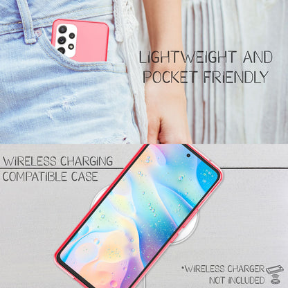 NALIA Neon Silikonhülle für Samsung Galaxy A53 – Knallige Signal-Farbe & Linsenschutz – VIBE (Transparentes Case) – Marke aus Berlin