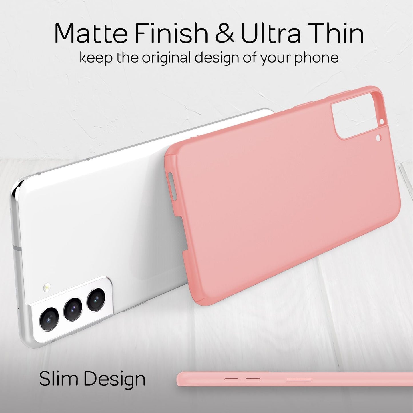 NALIA Ultra Slim Hardcase für Samsung Galaxy S22 – Anti-Fingerabdruck & 0.5mm Dünn – PUREFIT (Matt & Leicht) – Marke aus Berlin