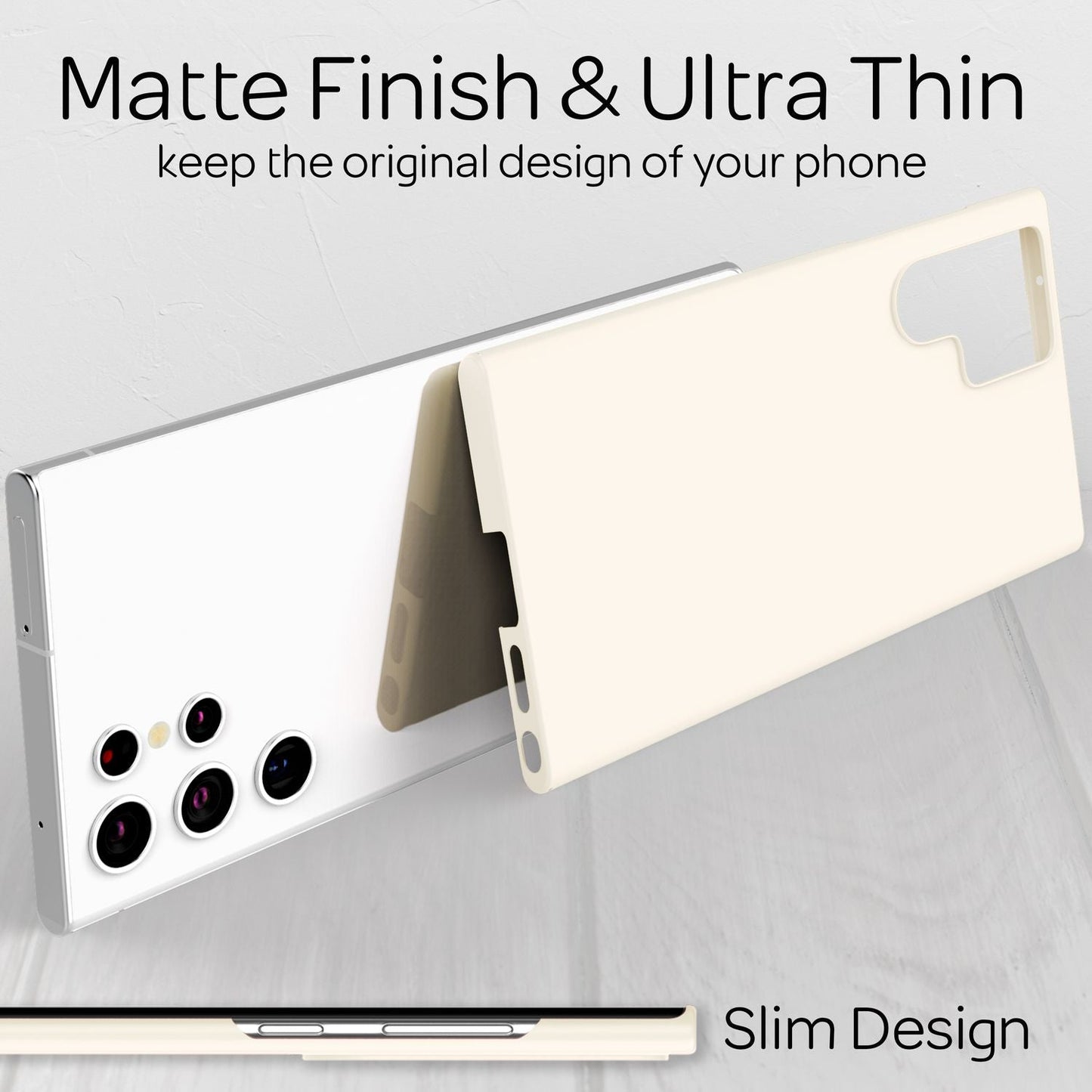 NALIA Ultra Slim Hardcase für Samsung Galaxy S22 Ultra – Anti-Fingerabdruck & 0.5mm Dünn – PUREFIT (Matt & Leicht) – Marke aus Berlin