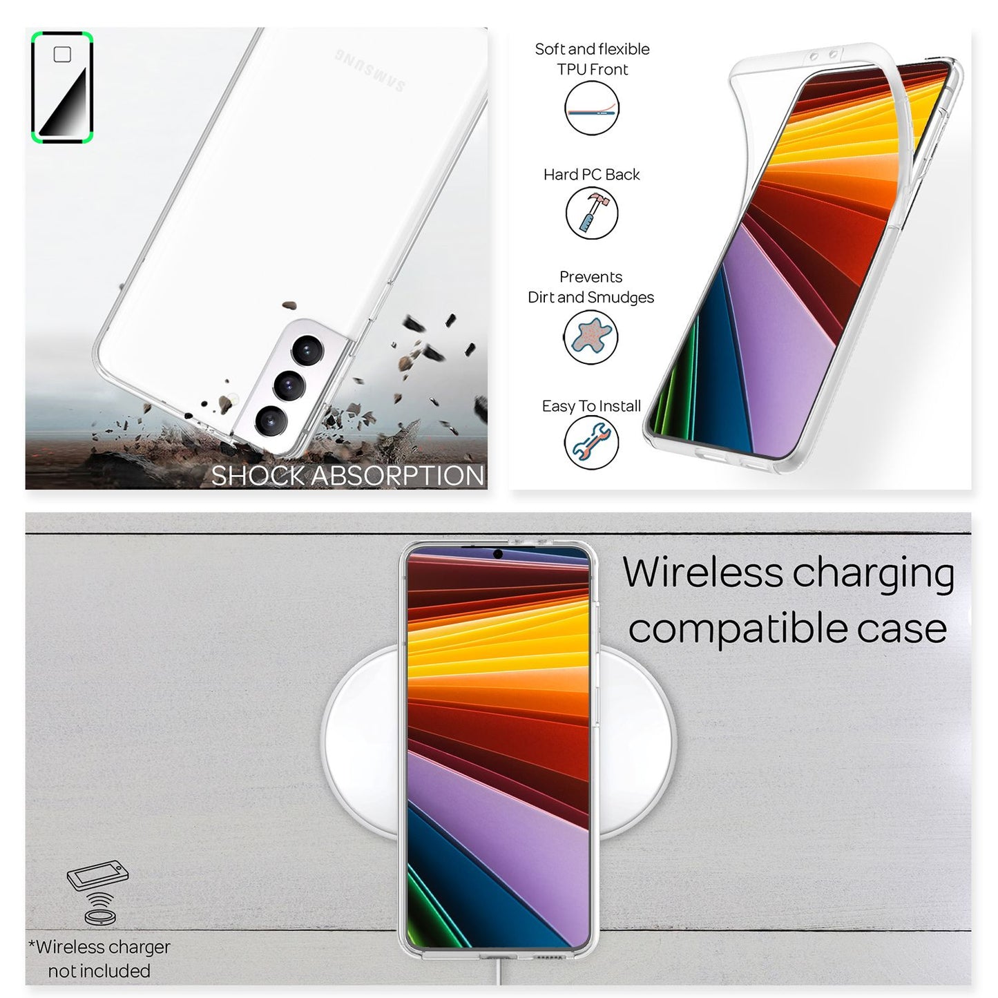 NALIA 360° Hülle für Samsung Galaxy S22 Plus – Vorne & Hinten Schutz – 360GUARD (Full-Body Case) – Marke aus Berlin
