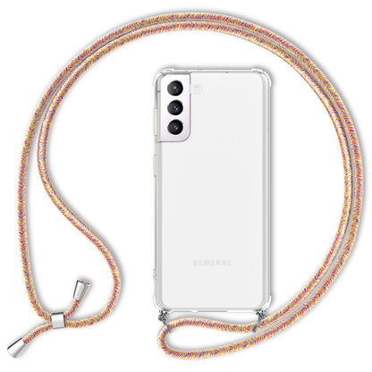 NALIA Handykette für Samsung Galaxy S22 Plus – Transparentes Hybrid-Case & Band – HANGIT (Anti-Gelb Rückseite & Verstellbar) – Marke aus Berlin