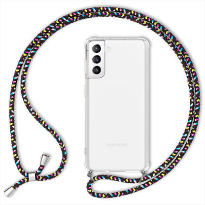 NALIA Handykette für Samsung Galaxy S22 Plus – Transparentes Hybrid-Case & Band – HANGIT (Anti-Gelb Rückseite & Verstellbar) – Marke aus Berlin