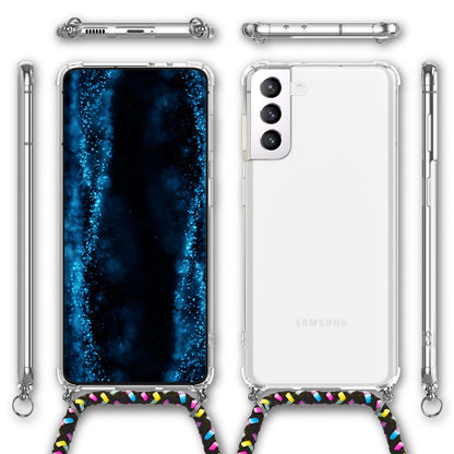 NALIA Handykette für Samsung Galaxy S22 Plus – Transparentes Hybrid-Case & Band – HANGIT (Anti-Gelb Rückseite & Verstellbar) – Marke aus Berlin