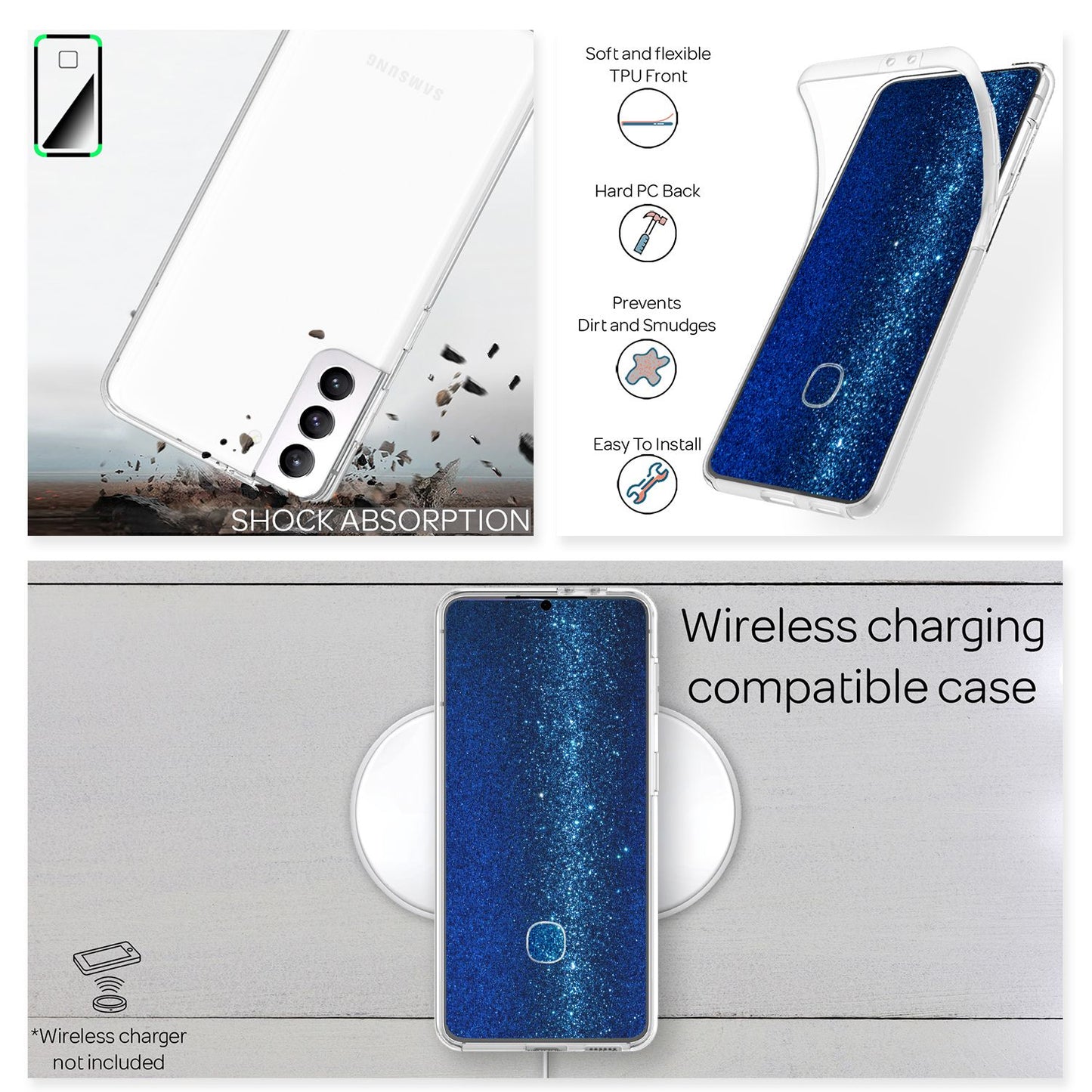 NALIA 360° Hülle für Samsung Galaxy S22 – Vorne & Hinten Schutz – 360GUARD (Full-Body Case) – Marke aus Berlin