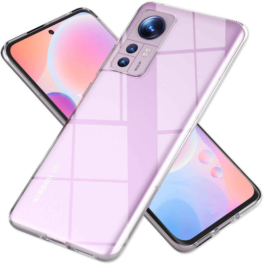 NALIA Transparente Silikonhülle für Xiaomi 12 / 12X – Anti-Gelb & Rutschfest – GLAZE (Handyhülle Kristallklar, Schlank & Stoßfest) – Marke aus Berlin