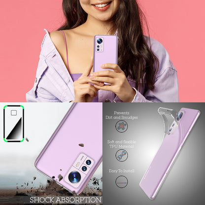 NALIA Transparente Silikonhülle für Xiaomi 12 / 12X – Anti-Gelb & Rutschfest – GLAZE (Handyhülle Kristallklar, Schlank & Stoßfest) – Marke aus Berlin