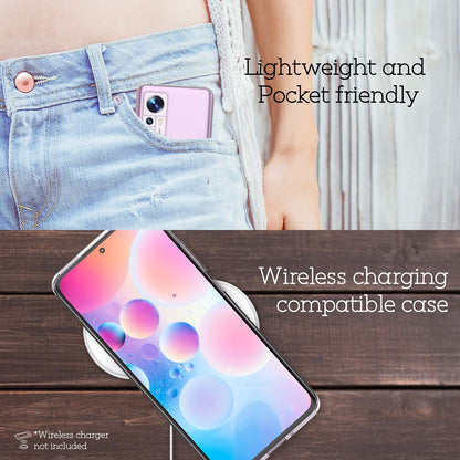 NALIA Transparente Silikonhülle für Xiaomi 12 / 12X – Anti-Gelb & Rutschfest – GLAZE (Handyhülle Kristallklar, Schlank & Stoßfest) – Marke aus Berlin