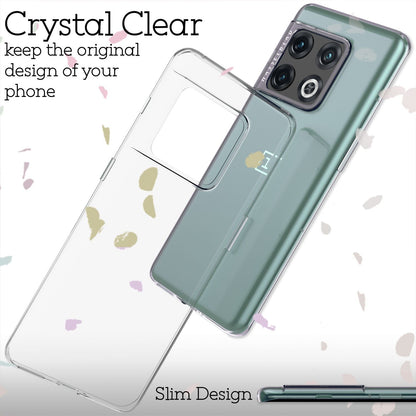 NALIA Transparente Silikonhülle für OnePlus 10 Pro – Anti-Gelb & Rutschfest – GLAZE (Handyhülle Kristallklar, Schlank & Stoßfest) – Marke aus Berlin