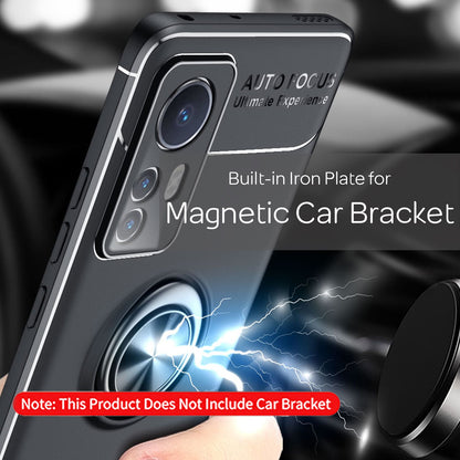 NALIA Ringhülle für Xiaomi 12 / 12X – Ring-Ständer 360° & für Magnet-Halter – GRIP360 (Mattiertes Silikon Case) – Marke aus Berlin