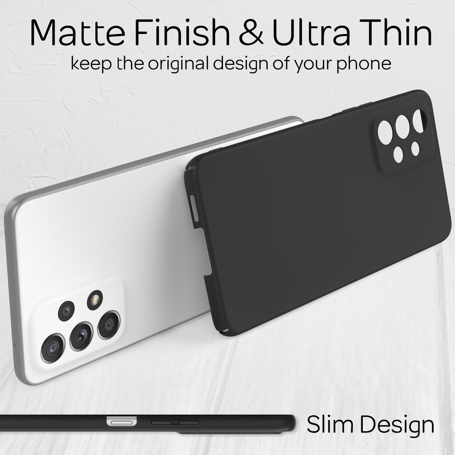 NALIA Ultra Slim Hardcase für Samsung Galaxy A53 – Anti-Fingerabdruck & 0.5mm Dünn – PUREFIT (Matt & Leicht) – Marke aus Berlin