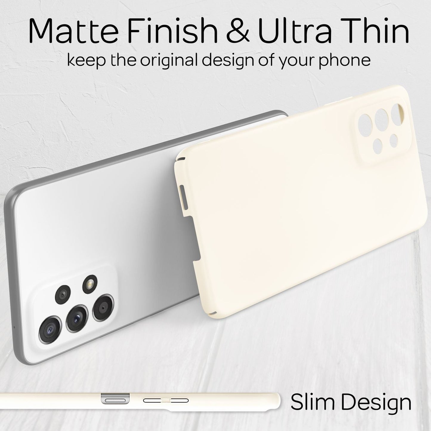 NALIA Ultra Slim Hardcase für Samsung Galaxy A53 – Anti-Fingerabdruck & 0.5mm Dünn – PUREFIT (Matt & Leicht) – Marke aus Berlin