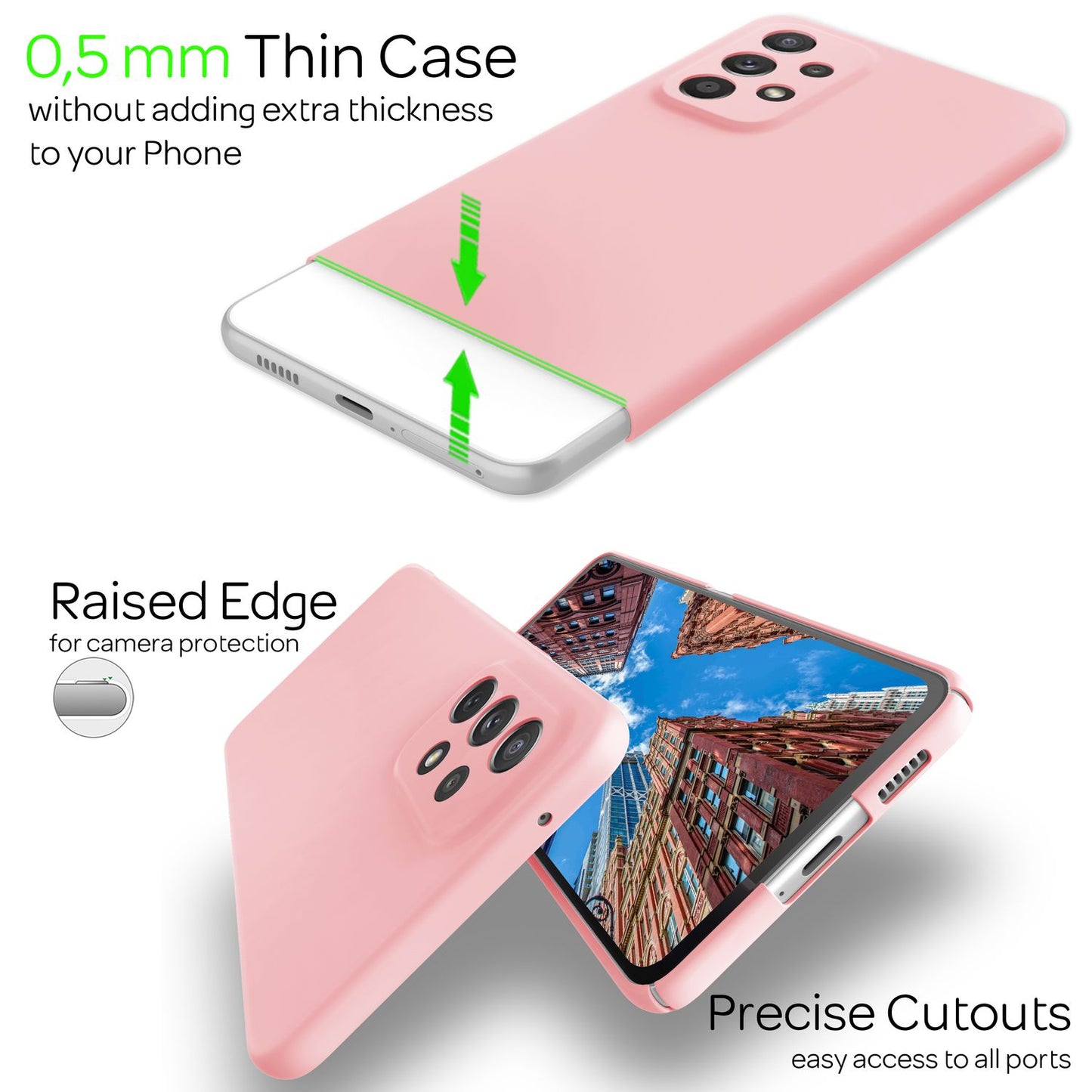 NALIA Ultra Slim Hardcase für Samsung Galaxy A53 – Anti-Fingerabdruck & 0.5mm Dünn – PUREFIT (Matt & Leicht) – Marke aus Berlin