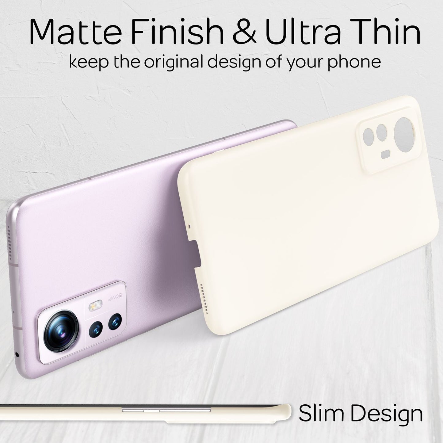 NALIA Ultra Slim Hardcase für Xiaomi 12 / 12X – Anti-Fingerabdruck & 0.5mm Dünn – PUREFIT (Matt & Leicht) – Marke aus Berlin