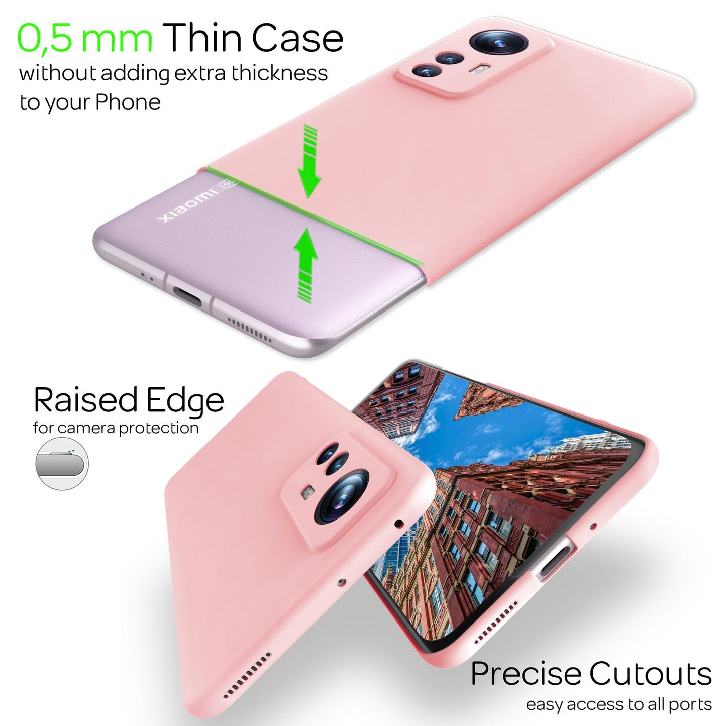NALIA Ultra Slim Hardcase für Xiaomi 12 / 12X – Anti-Fingerabdruck & 0.5mm Dünn – PUREFIT (Matt & Leicht) – Marke aus Berlin