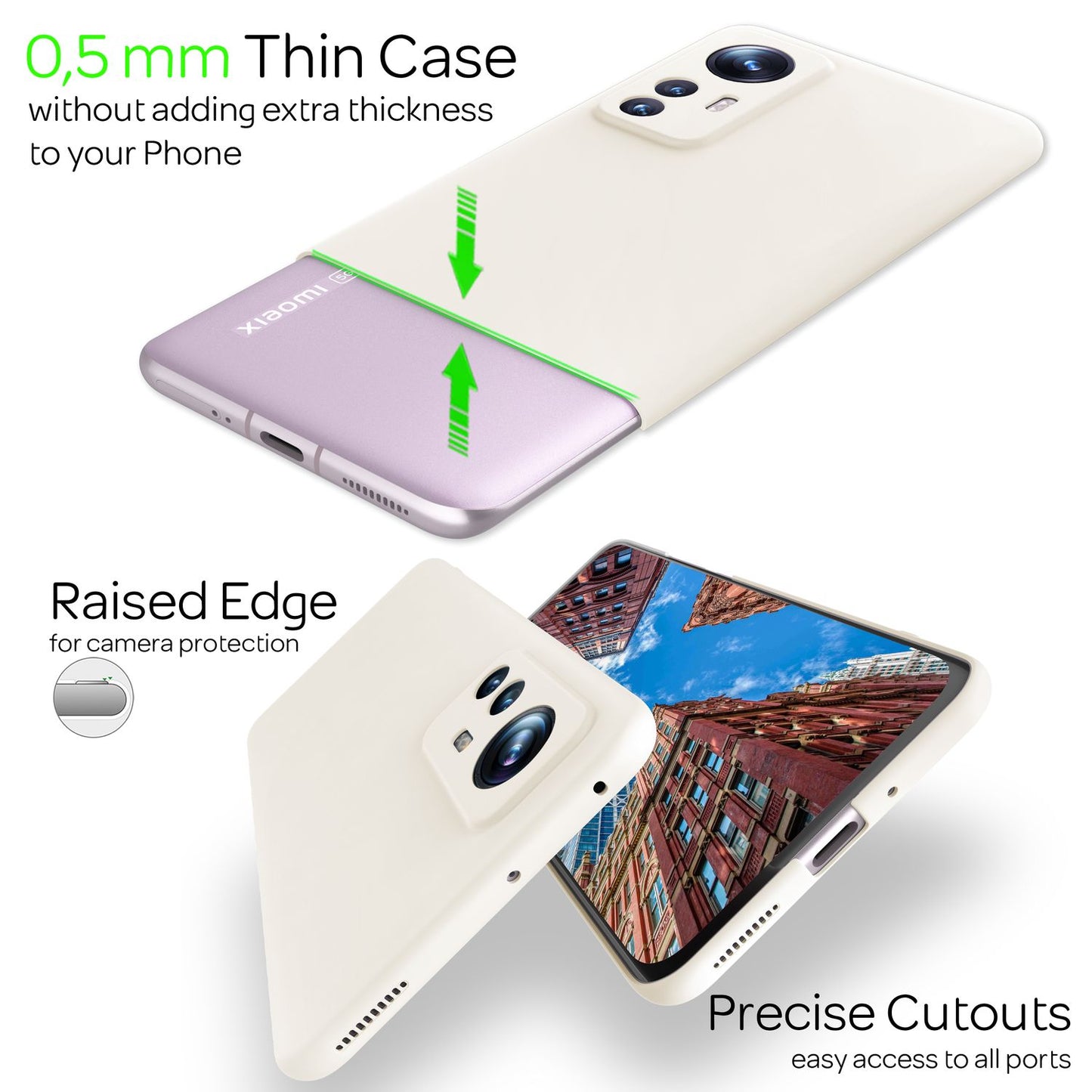 NALIA Ultra Slim Hardcase für Xiaomi 12 / 12X – Anti-Fingerabdruck & 0.5mm Dünn – PUREFIT (Matt & Leicht) – Marke aus Berlin