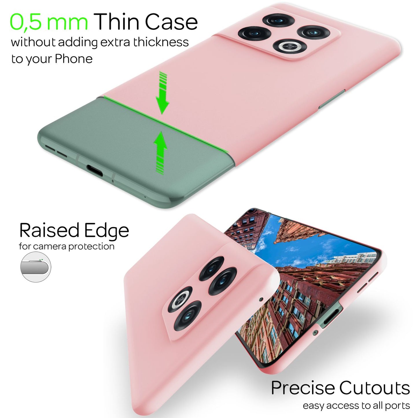 NALIA Ultra Slim Hardcase für OnePlus 10 Pro – Anti-Fingerabdruck & 0.5mm Dünn – PUREFIT (Matt & Leicht) – Marke aus Berlin