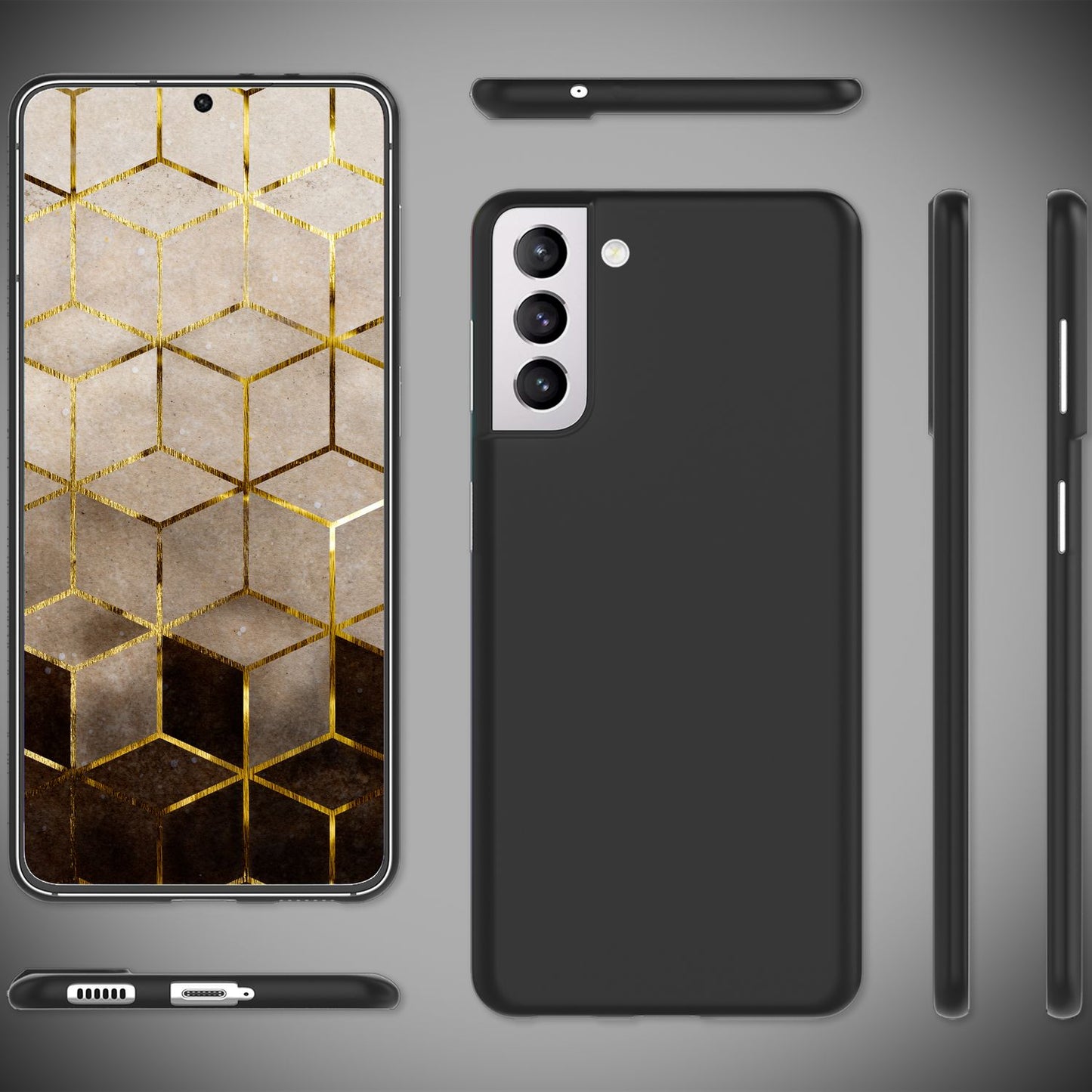 NALIA Ultra Slim Hardcase für Samsung Galaxy S22 – Matt & 0.3mm Dünn – PHANTOM (Dünnes Cover & Kamera-Vollschutz) – Marke aus Berlin