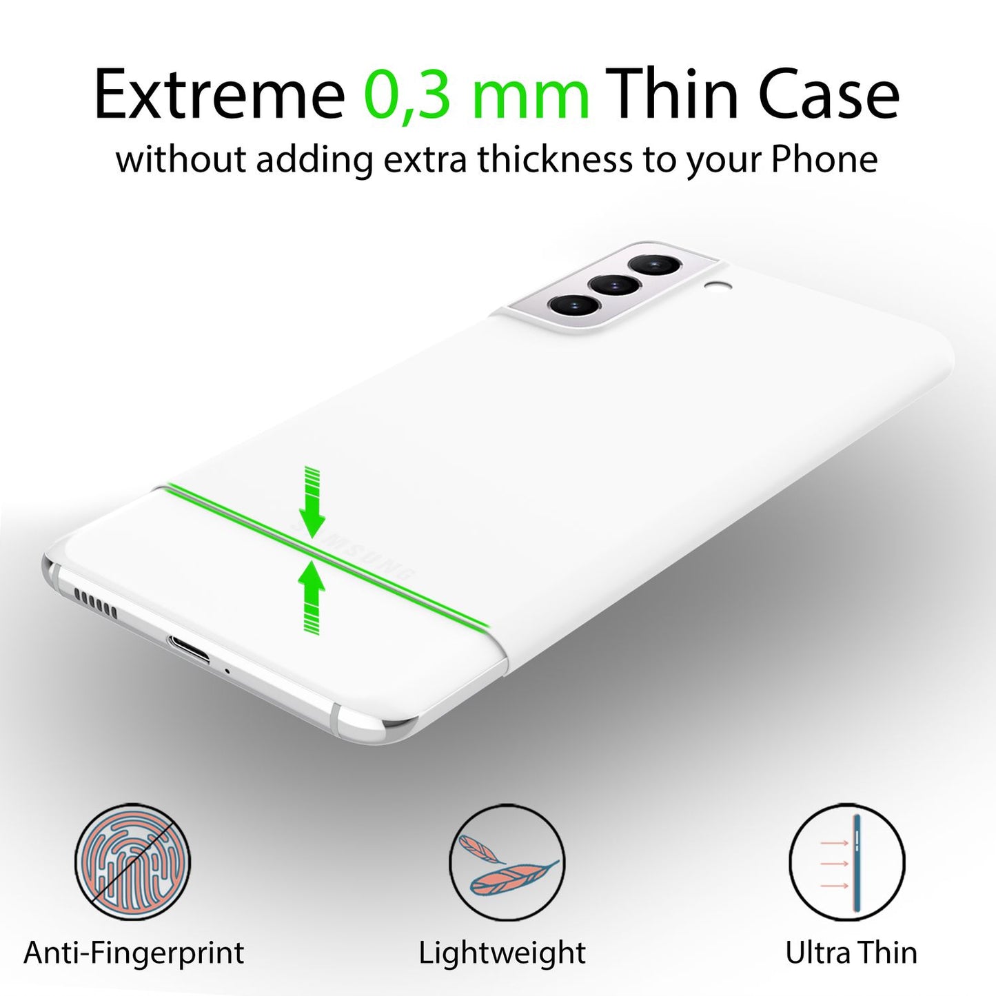 NALIA Ultra Slim Hardcase für Samsung Galaxy S22 Plus – Matt & 0.3mm Dünn – PHANTOM (Dünnes Cover & Kamera-Vollschutz) – Marke aus Berlin