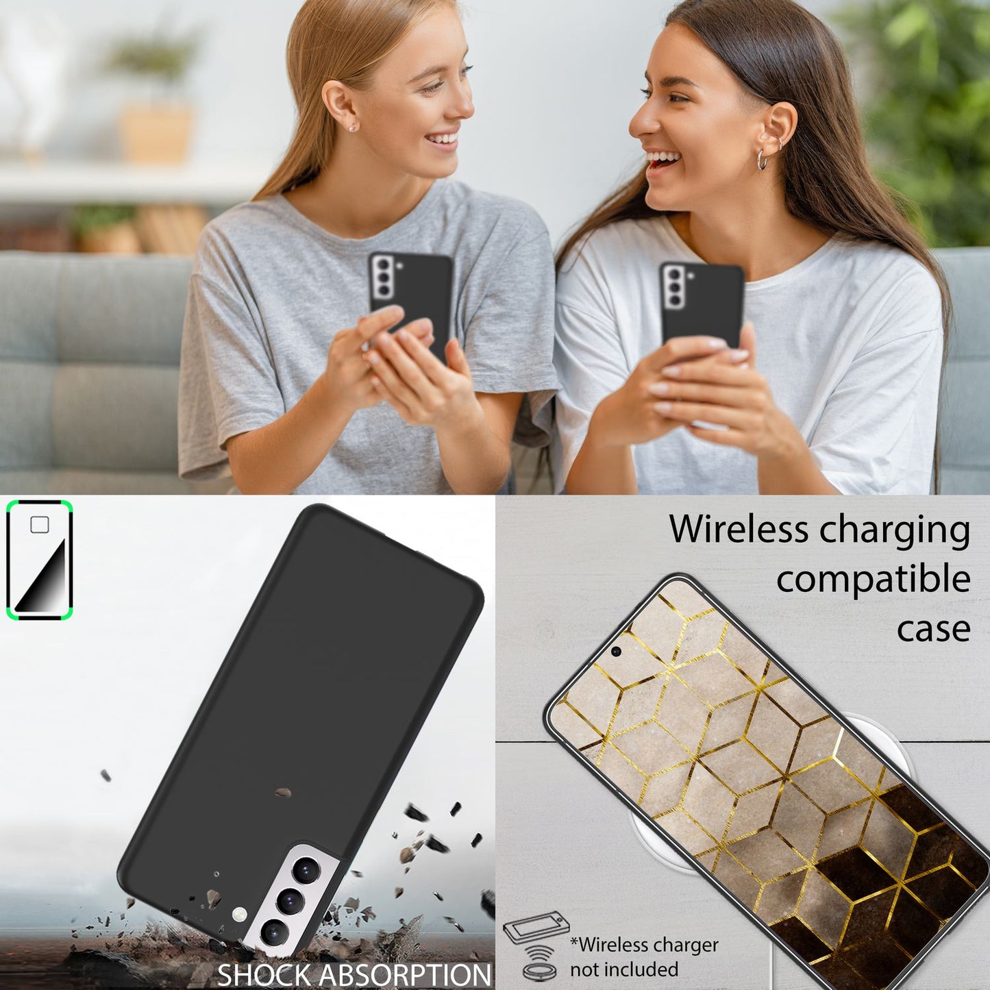 NALIA Ultra Slim Hardcase für Samsung Galaxy S22 Plus – Matt & 0.3mm Dünn – PHANTOM (Dünnes Cover & Kamera-Vollschutz) – Marke aus Berlin