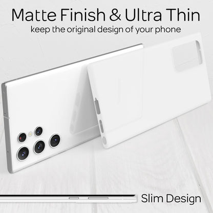 NALIA Ultra Slim Hardcase für Samsung Galaxy S22 Ultra – Matt & 0.3mm Dünn – PHANTOM (Dünnes Cover & Kamera-Vollschutz) – Marke aus Berlin