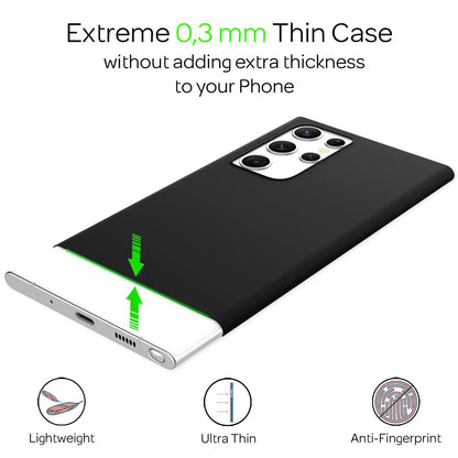 NALIA Ultra Slim Hardcase für Samsung Galaxy S22 Ultra – Matt & 0.3mm Dünn – PHANTOM (Dünnes Cover & Kamera-Vollschutz) – Marke aus Berlin
