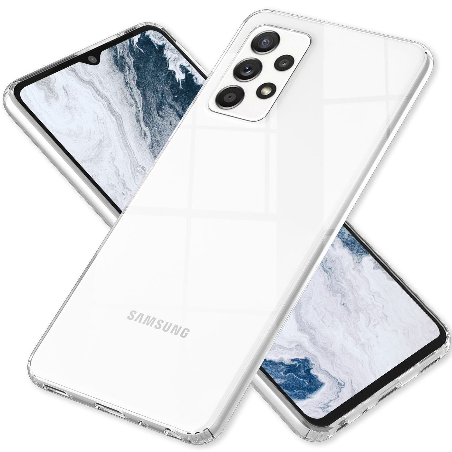NALIA Transparente Hülle für Samsung Galaxy A13 4G – Harte Rückseite & Silikon Rand – IGNITE (Stoßfeste Handyhülle & Verstärkte Ecken) – Marke aus Berlin