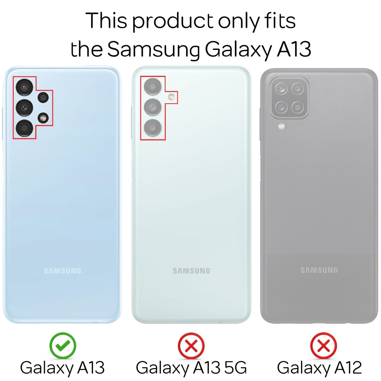 NALIA Transparente Hülle für Samsung Galaxy A13 4G – Harte Rückseite & Silikon Rand – IGNITE (Stoßfeste Handyhülle & Verstärkte Ecken) – Marke aus Berlin