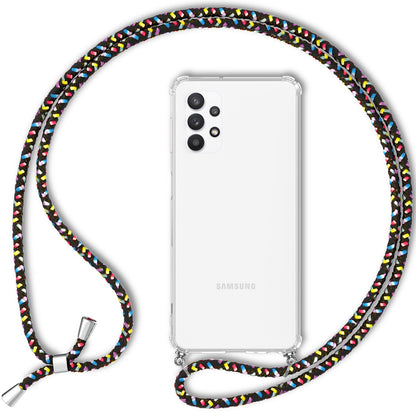 NALIA Handykette für Samsung Galaxy A13 / A13 5G – Transparentes Hybrid-Case & Band – HANGIT (Anti-Gelb Rückseite & Verstellbar) – Marke aus Berlin