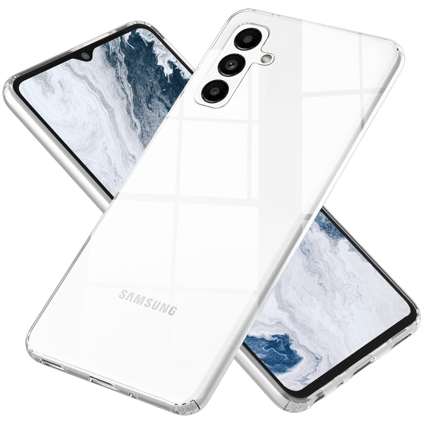 NALIA Transparente Hülle für Samsung Galaxy A13 5G – Harte Rückseite & Silikon Rand – IGNITE (Stoßfeste Handyhülle & Verstärkte Ecken) – Marke aus Berlin
