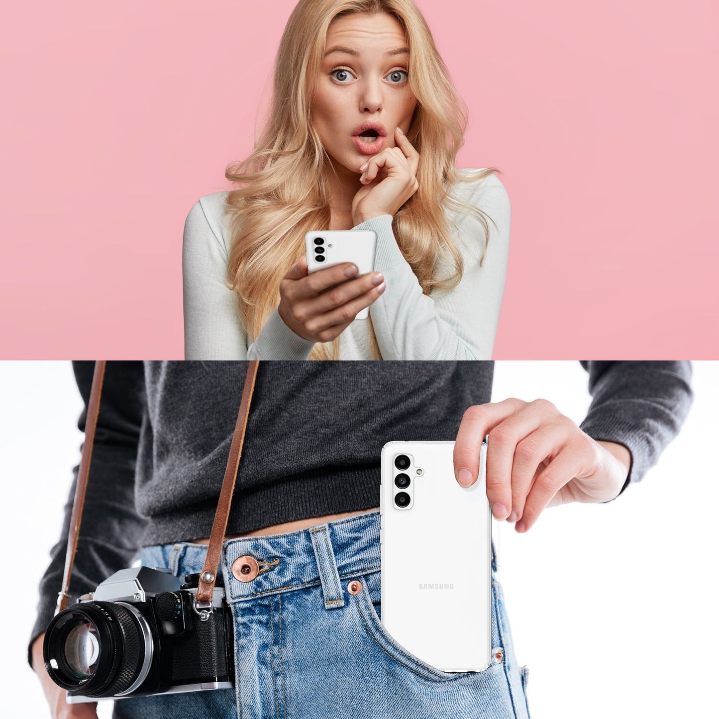 NALIA Transparente Hülle für Samsung Galaxy A13 5G – Harte Rückseite & Silikon Rand – IGNITE (Stoßfeste Handyhülle & Verstärkte Ecken) – Marke aus Berlin
