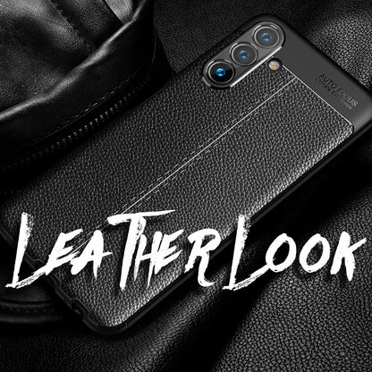 NALIA Leder Look Case kompatibel mit Samsung Galaxy A13 5G Hülle, Schwarze Silikonhülle Anti-Fingerabdruck Rutschfest Robust Stoßfest, Soft Case Dünne Handyhülle Cover Schutzhülle Handy-Tasche