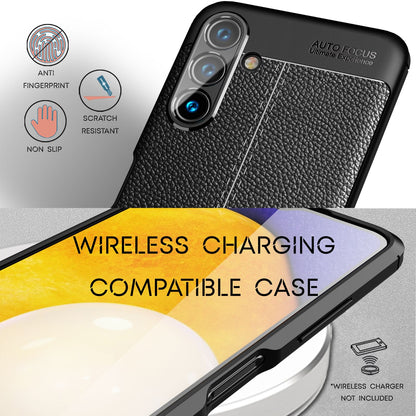 NALIA Leder Look Case kompatibel mit Samsung Galaxy A13 5G Hülle, Schwarze Silikonhülle Anti-Fingerabdruck Rutschfest Robust Stoßfest, Soft Case Dünne Handyhülle Cover Schutzhülle Handy-Tasche