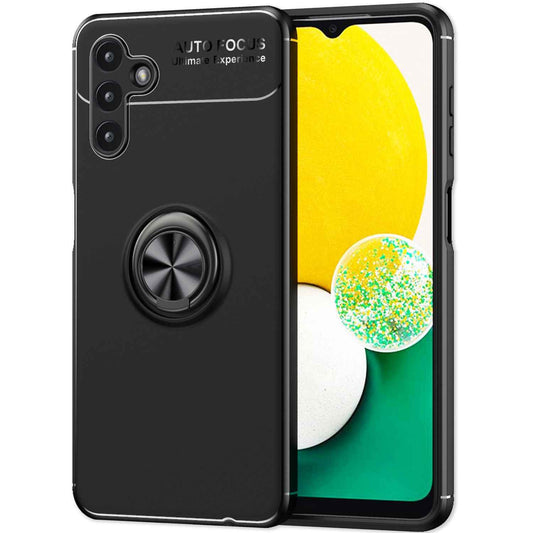 NALIA Ringhülle für Samsung Galaxy A13 5G – Ring-Ständer 360° & für Magnet-Halter – GRIP360 (Mattiertes Silikon Case) – Marke aus Berlin