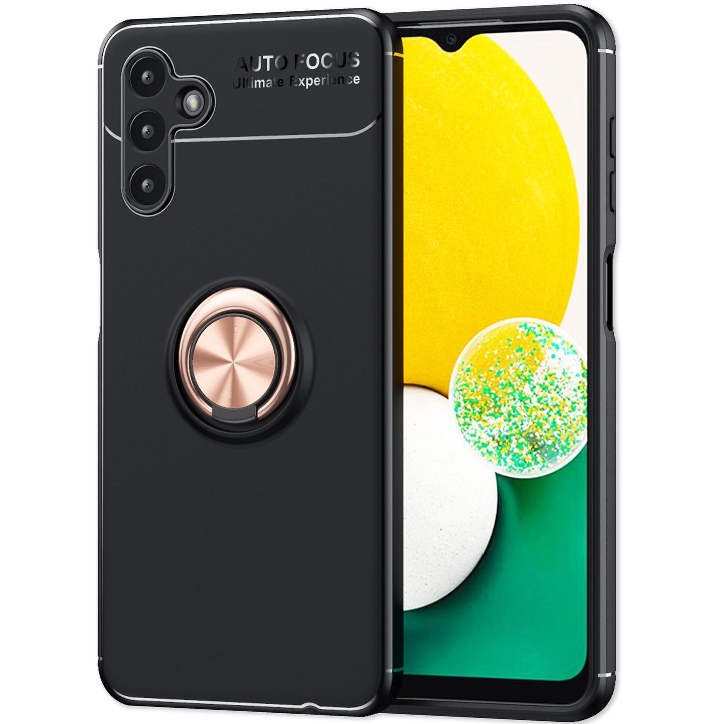 NALIA Ringhülle für Samsung Galaxy A13 5G – Ring-Ständer 360° & für Magnet-Halter – GRIP360 (Mattiertes Silikon Case) – Marke aus Berlin