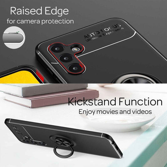 NALIA Ringhülle für Samsung Galaxy A13 5G – Ring-Ständer 360° & für Magnet-Halter – GRIP360 (Mattiertes Silikon Case) – Marke aus Berlin