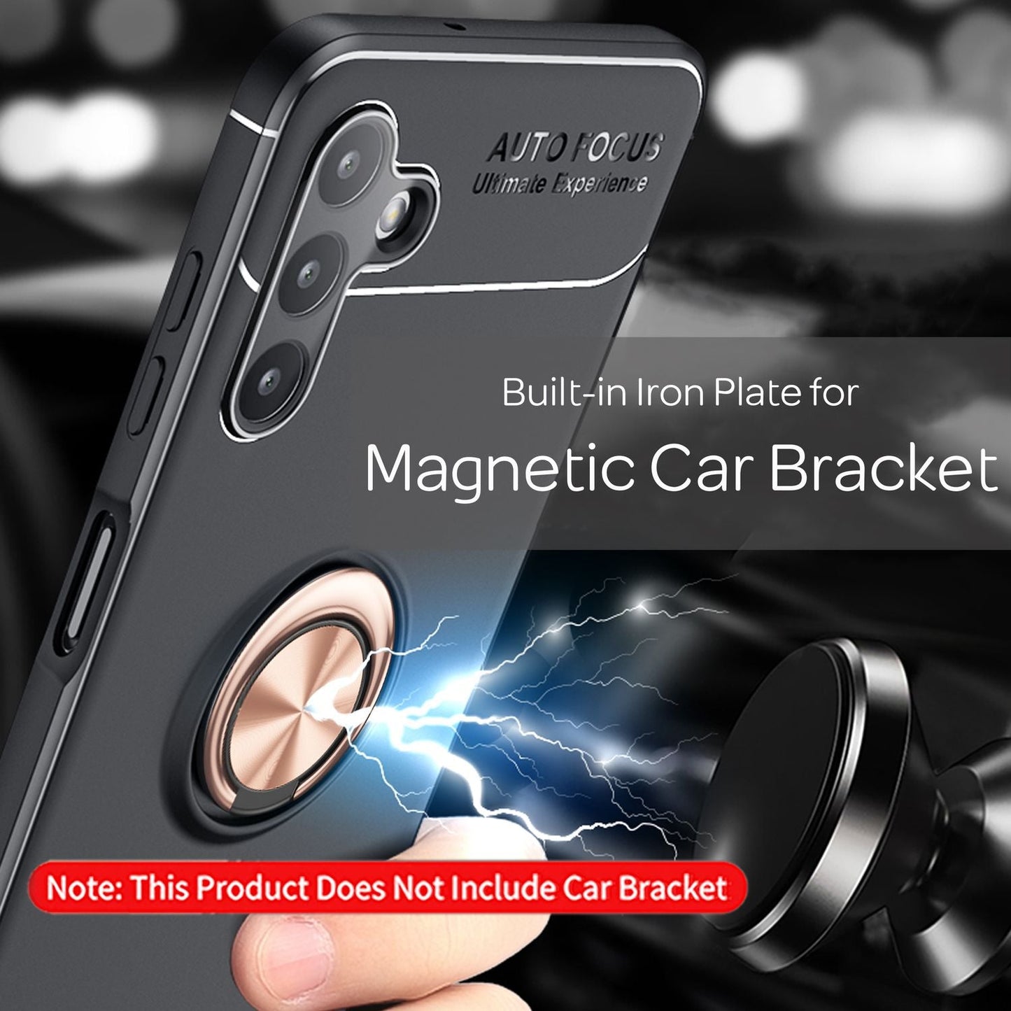 NALIA Ringhülle für Samsung Galaxy A13 5G – Ring-Ständer 360° & für Magnet-Halter – GRIP360 (Mattiertes Silikon Case) – Marke aus Berlin