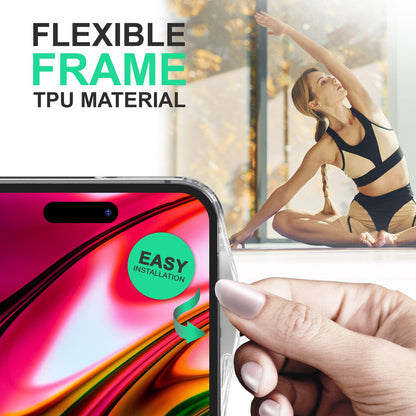 NALIA Transparente Hülle für iPhone 14 Pro – Harte Rückseite & Silikon Rand – IGNITE (Stoßfeste Handyhülle & Verstärkte Ecken) – Marke aus Berlin