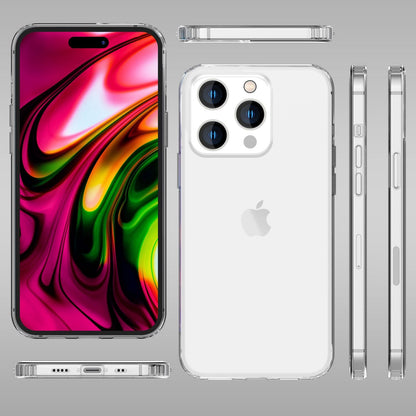 NALIA Transparente Hülle für iPhone 14 Pro – Harte Rückseite & Silikon Rand – IGNITE (Stoßfeste Handyhülle & Verstärkte Ecken) – Marke aus Berlin