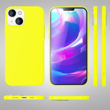 NALIA Neon Silikonhülle für iPhone 14 Plus – Soft-Touch & Signal-Neon – NEONSHOCK (Matte Schutzhülle) – Marke aus Berlin