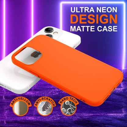 NALIA Neon Silikonhülle für iPhone 14 Plus – Soft-Touch & Signal-Neon – NEONSHOCK (Matte Schutzhülle) – Marke aus Berlin