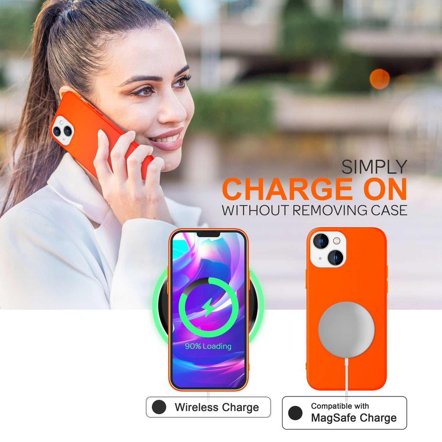 NALIA Neon Silikonhülle für iPhone 14 Plus – Soft-Touch & Signal-Neon – NEONSHOCK (Matte Schutzhülle) – Marke aus Berlin