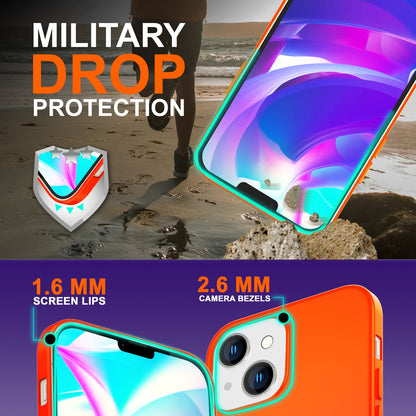NALIA Neon Silikonhülle für iPhone 14 Plus – Soft-Touch & Signal-Neon – NEONSHOCK (Matte Schutzhülle) – Marke aus Berlin