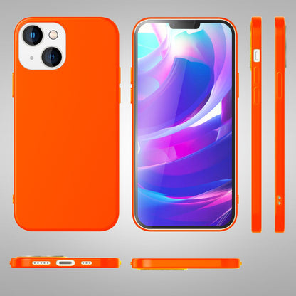 NALIA Neon Silikonhülle für iPhone 14 Plus – Soft-Touch & Signal-Neon – NEONSHOCK (Matte Schutzhülle) – Marke aus Berlin