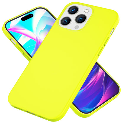 NALIA Neon Silikonhülle für iPhone 14 Pro Max – Soft-Touch & Signal-Neon – NEONSHOCK (Matte Schutzhülle) – Marke aus Berlin