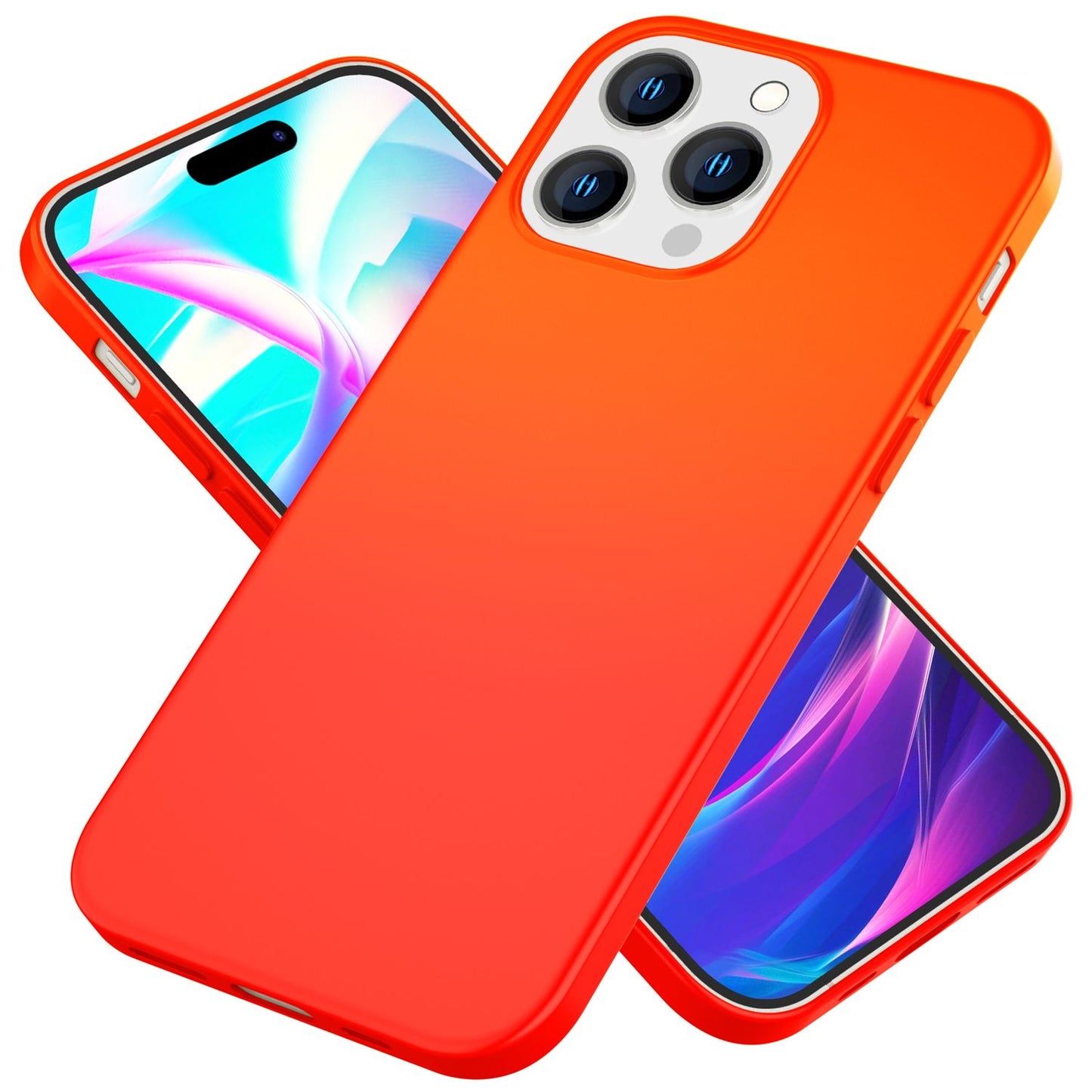 NALIA Neon Silikonhülle für iPhone 14 Pro Max – Soft-Touch & Signal-Neon – NEONSHOCK (Matte Schutzhülle) – Marke aus Berlin