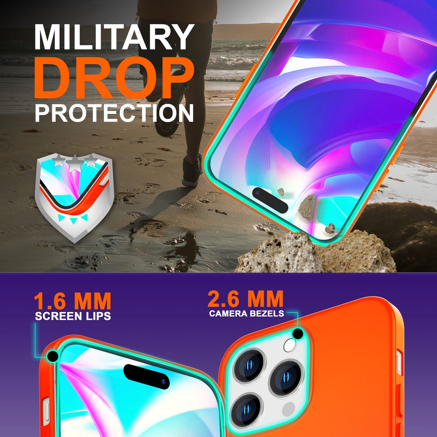 NALIA Neon Silikonhülle für iPhone 14 Pro Max – Soft-Touch & Signal-Neon – NEONSHOCK (Matte Schutzhülle) – Marke aus Berlin